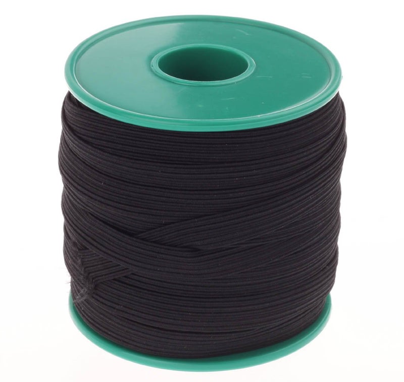 COTOWIN 3/8-inch Black Braided Polyester Elastic Roll (24 Yards) - Image 1
